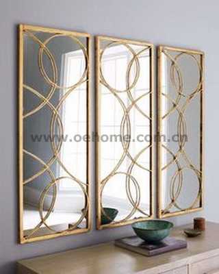 8372 Decorative modern hanging metal wall mirror